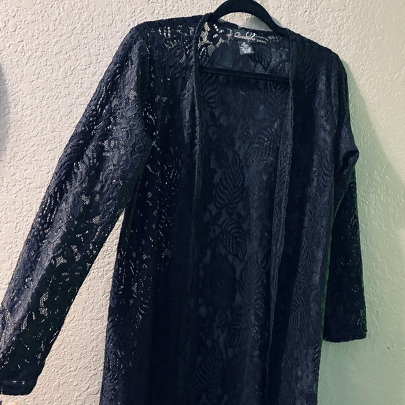 Vintage Black Lace Fringe Jacket Size Medium - Picture 4 of 11